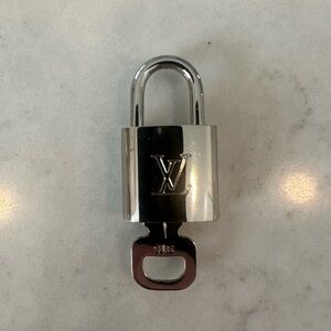 Louis Vuitton Silver-tone LV Padlock Key Charm